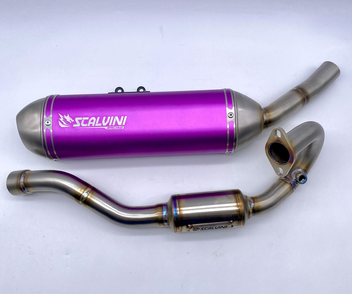 Scarico completo per Fantic Motor alu PURPLE/INOX XMF-XEF 125 4T Iniezione ('21-'22)