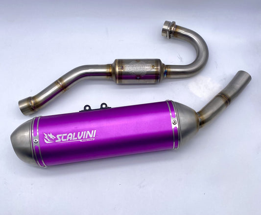SCARICO COMPL. BETA T 125 4T INIEZ. - SIL. ALU PURPLE/INOX BIG 2025/26 - EURO 5+