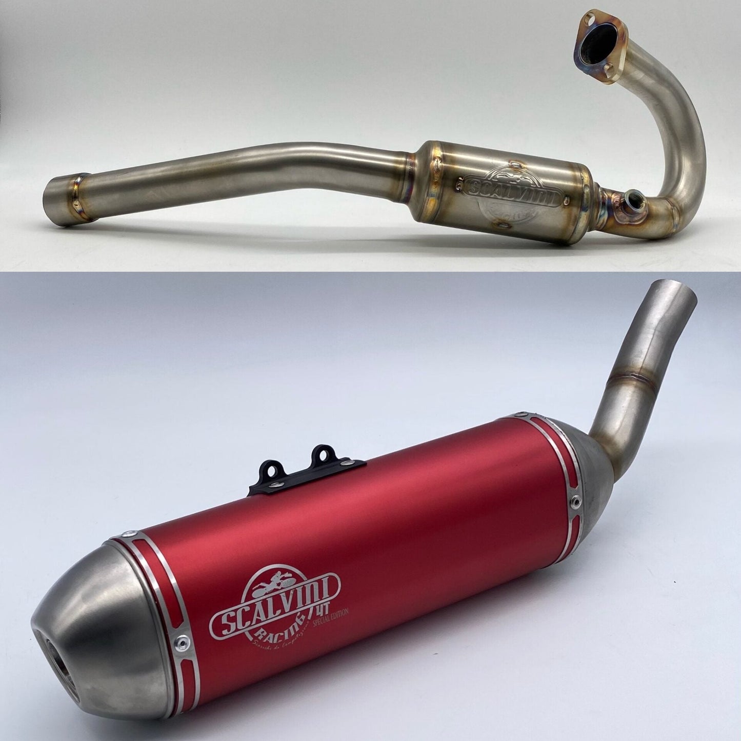 SCARICO COMPL. BETA T 125 4T INIEZ. - SIL. ALU RED/INOX BIG 2025 - EURO 5+