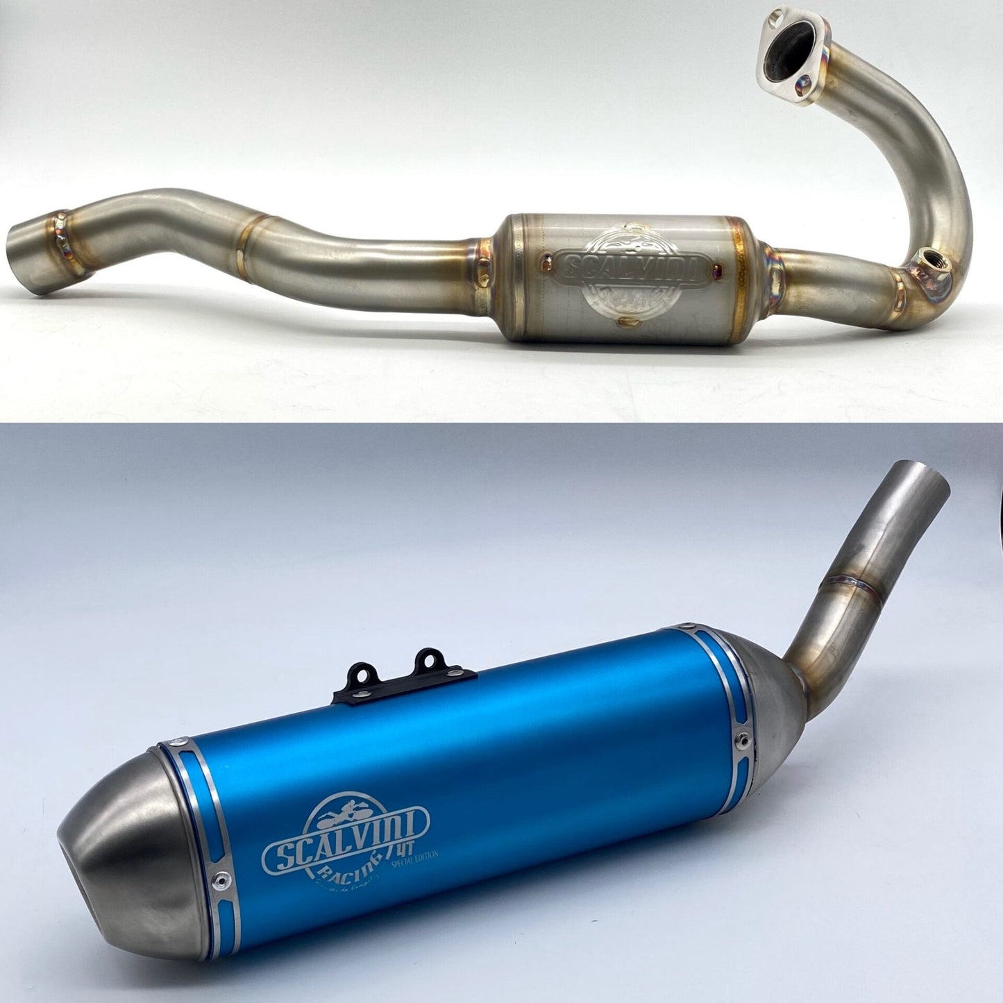 Scarico completo Alu Blu/Inox per Fantic Motor XMF-XEF 125 4T Iniezione (21/22)