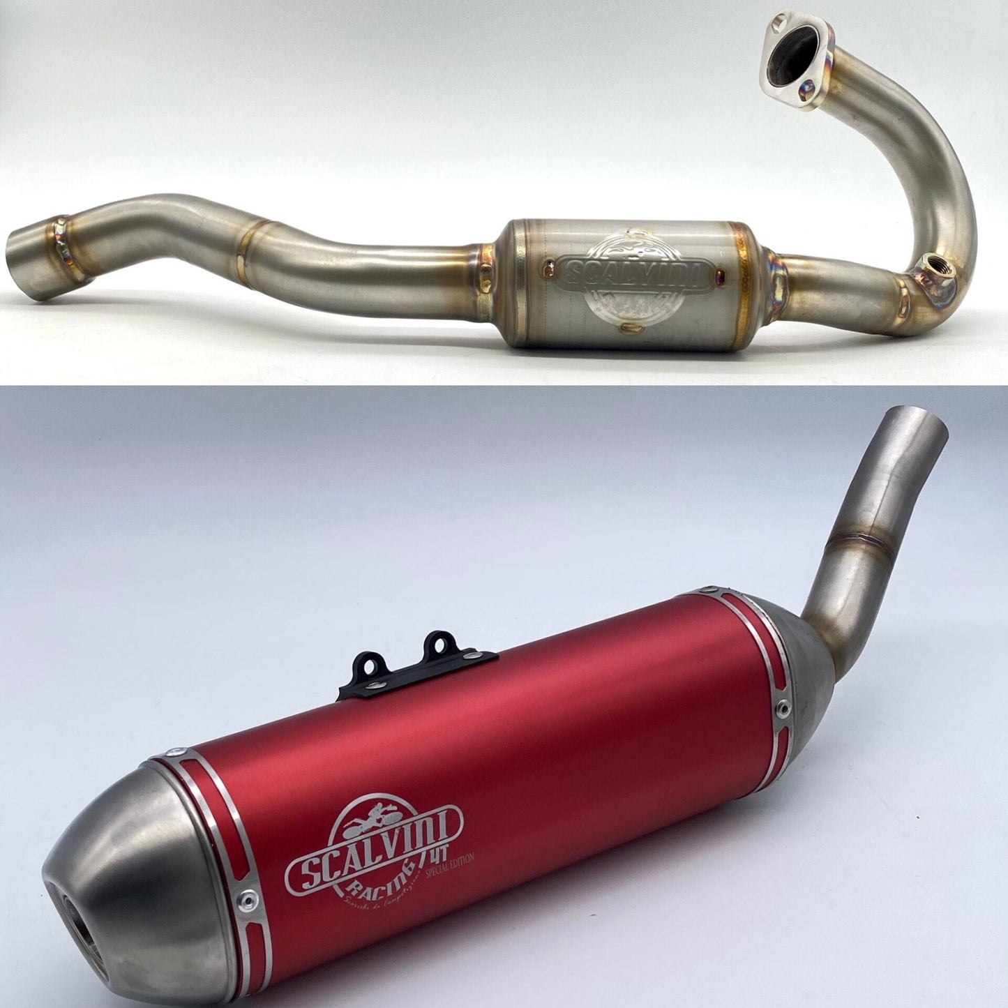 Scarico completo Alu Red/Inox per Fantic Motor XMF-XEF 125 4T Iniezione (23/24)