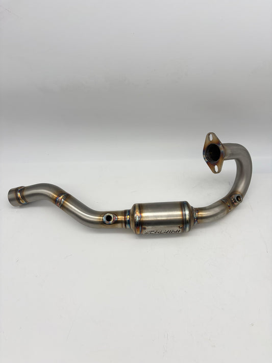 Complete Exhaust Alu Red/Inox for Fantic Motor XMF-XEF 125 4T Injection (23/24)