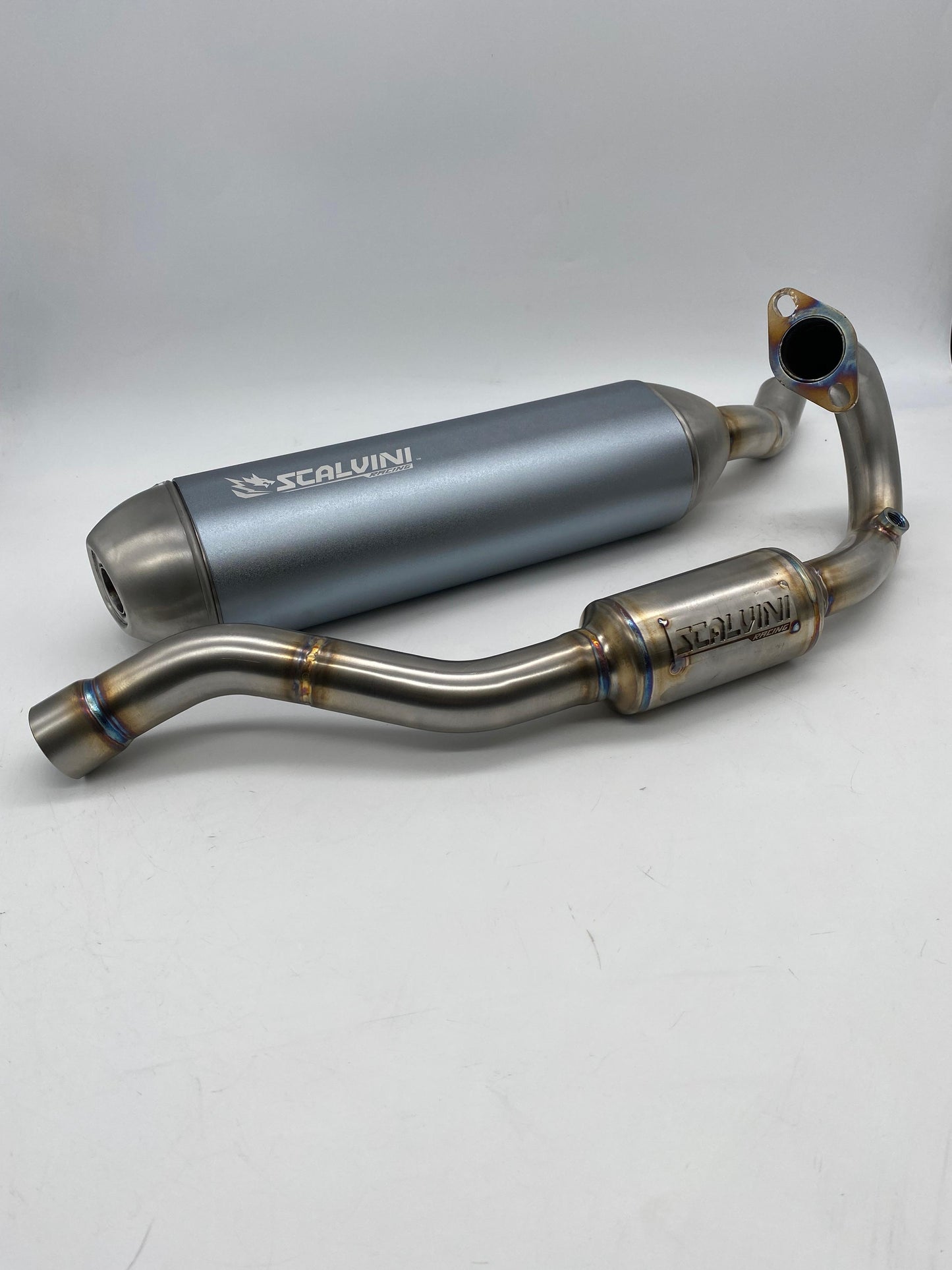 Scarico completo Alu TITANIUM GREY/Inox per Fantic Motor XMF-XEF 125 4T Iniezione (2025) EURO 5+