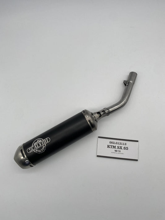 Sillenziatore tondo in alluminio anodizzato nero  KTM SX 65 ('09-'15)