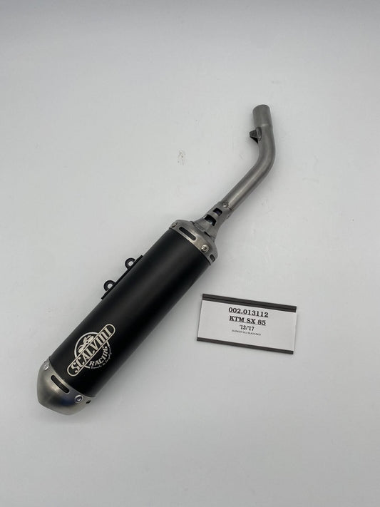 Round silencer in black anodized aluminum KTM SX 85 ('13-'17)