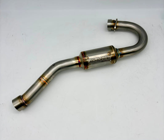 Complete Exhaust Alu Red/Inox for Beta RR 125 4T Injection ('23-'24) TAYO ENGINE