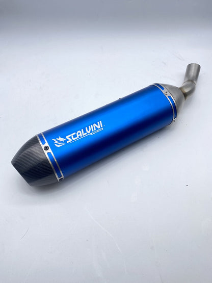 Scarico completo Alu Blu/carbon per Fantic Motor XMF-XEF 125 4T Iniezione (23/24)