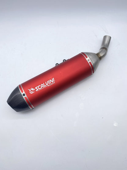 Scarico completo Alu Red/carbon per Fantic Motor XMF-XEF 125 4T Iniezione (21/22)