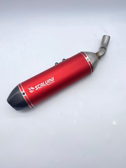 Complete Exhaust Alu Red/Inox for Beta RR 125 4T Injection ('23-'24) TAYO ENGINE