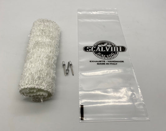 Sound-absorbing wool kit L250mm + rivets.