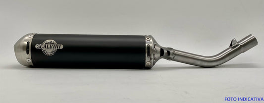 Sillenziatore in alluminio anodizzato nero KAWASAKI KX 65 ('03-'13)