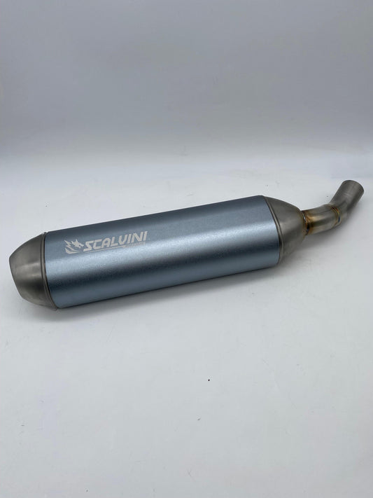 Complete Exhaust Alu Blu/Inox for Fantic Motor XMF-XEF 125 4T Injection (23/24)